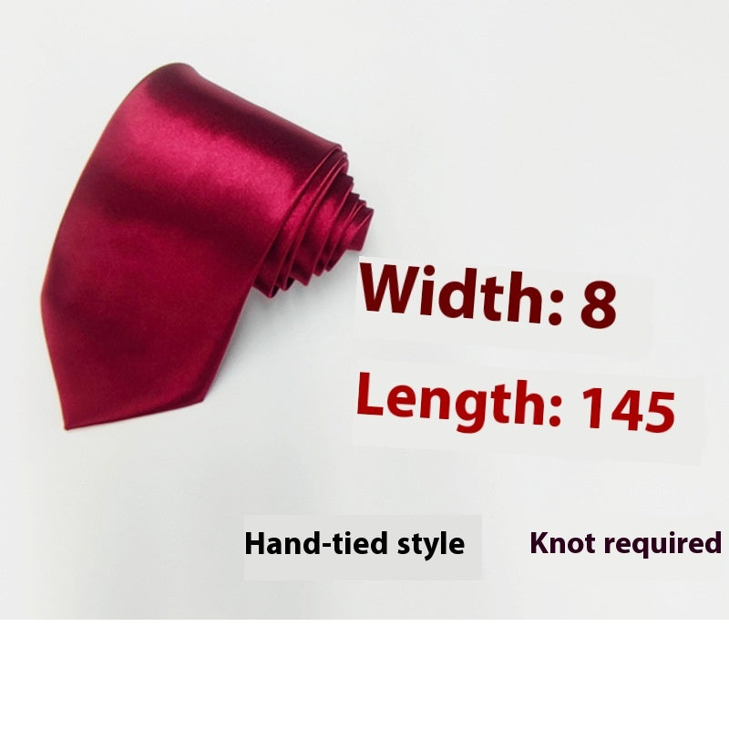 Men's 8cm Plain Suit Tie