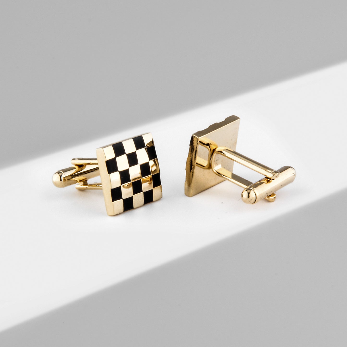 Enamel Gold Plated Copper Cufflinks For Men