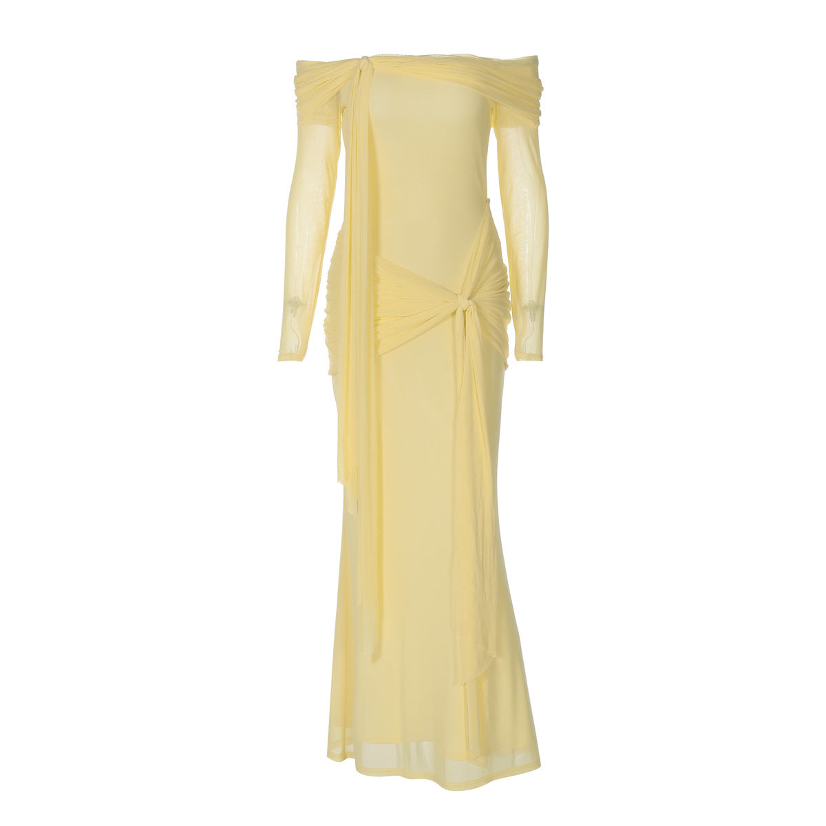Women's Off-shoulder Slim-fit Lace Up Dress