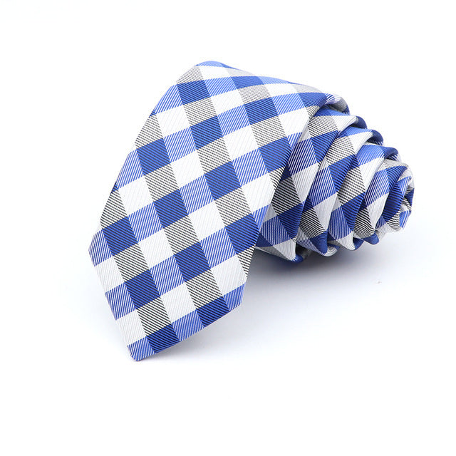 Men's 6cm Casual Ties Skinny Tie Fashion Polyester Plaid