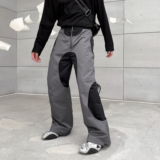 Design Sense Hollow Hole Patch Casual Pants Men