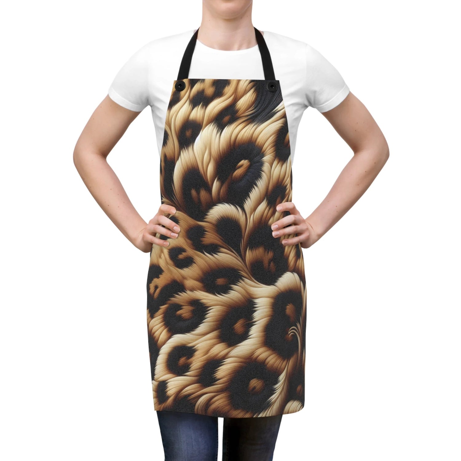 Luxe Animal Print Apron for Cooking, Baking, and Grilling, Perfect Gift for Foodies, Chef Apron, Kitchen Decor, Unique Gift by Printify