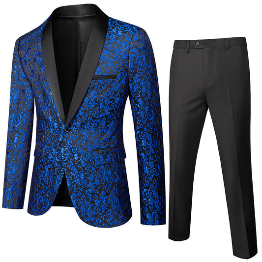 Men's Business Casual Slim Fit Two-piece Suit
