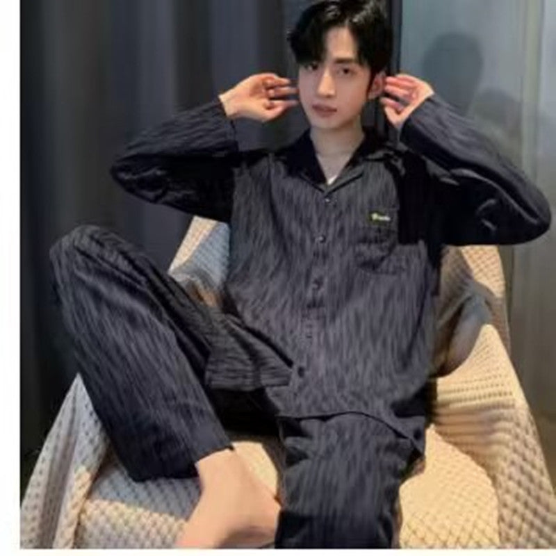 Men's Cotton Long-sleeved Pajamas