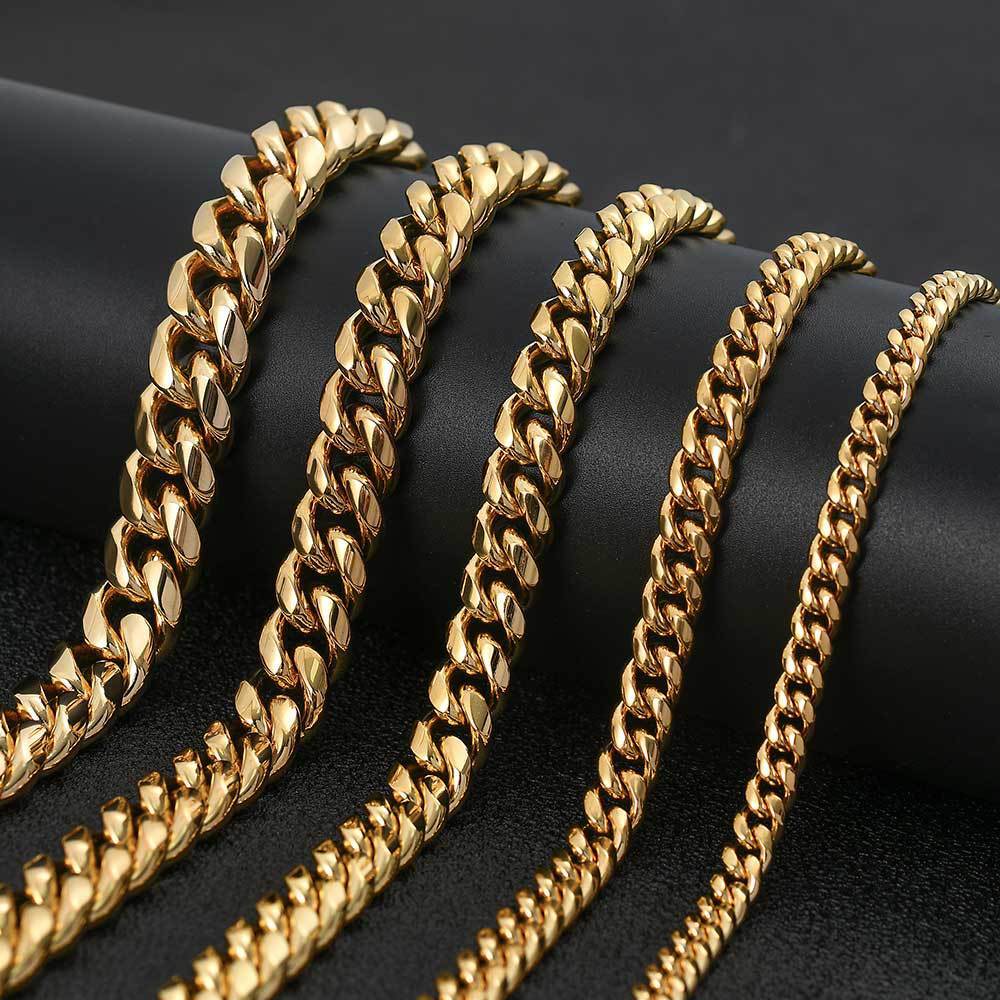 Men's Stainless Steel Buckle Round Necklace