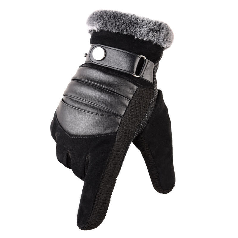 Velvet Touch Screen Windproof Gloves For Men