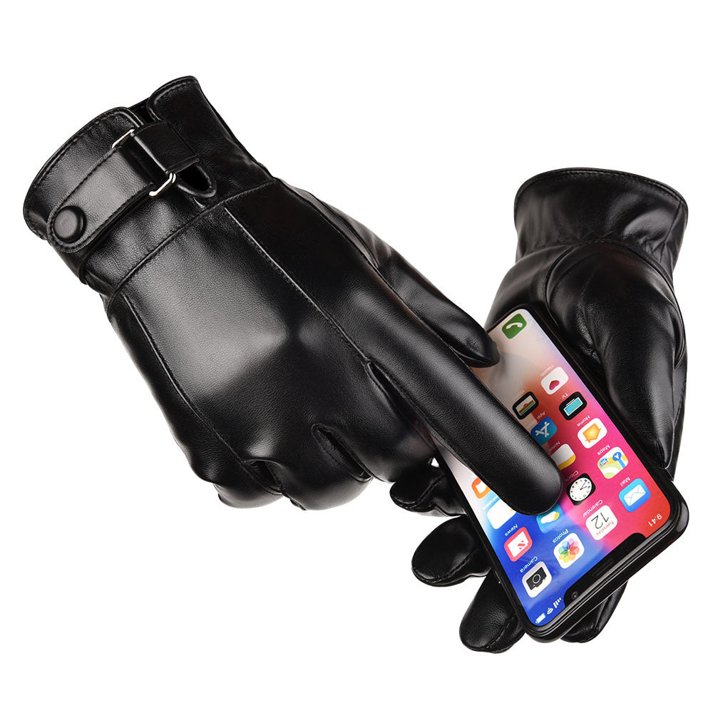PU Leather Gloves For Men