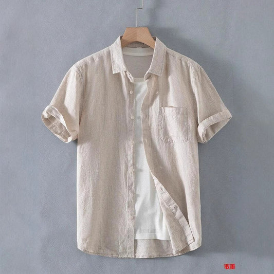 Loose Casual Linen Short-sleeved Shirt