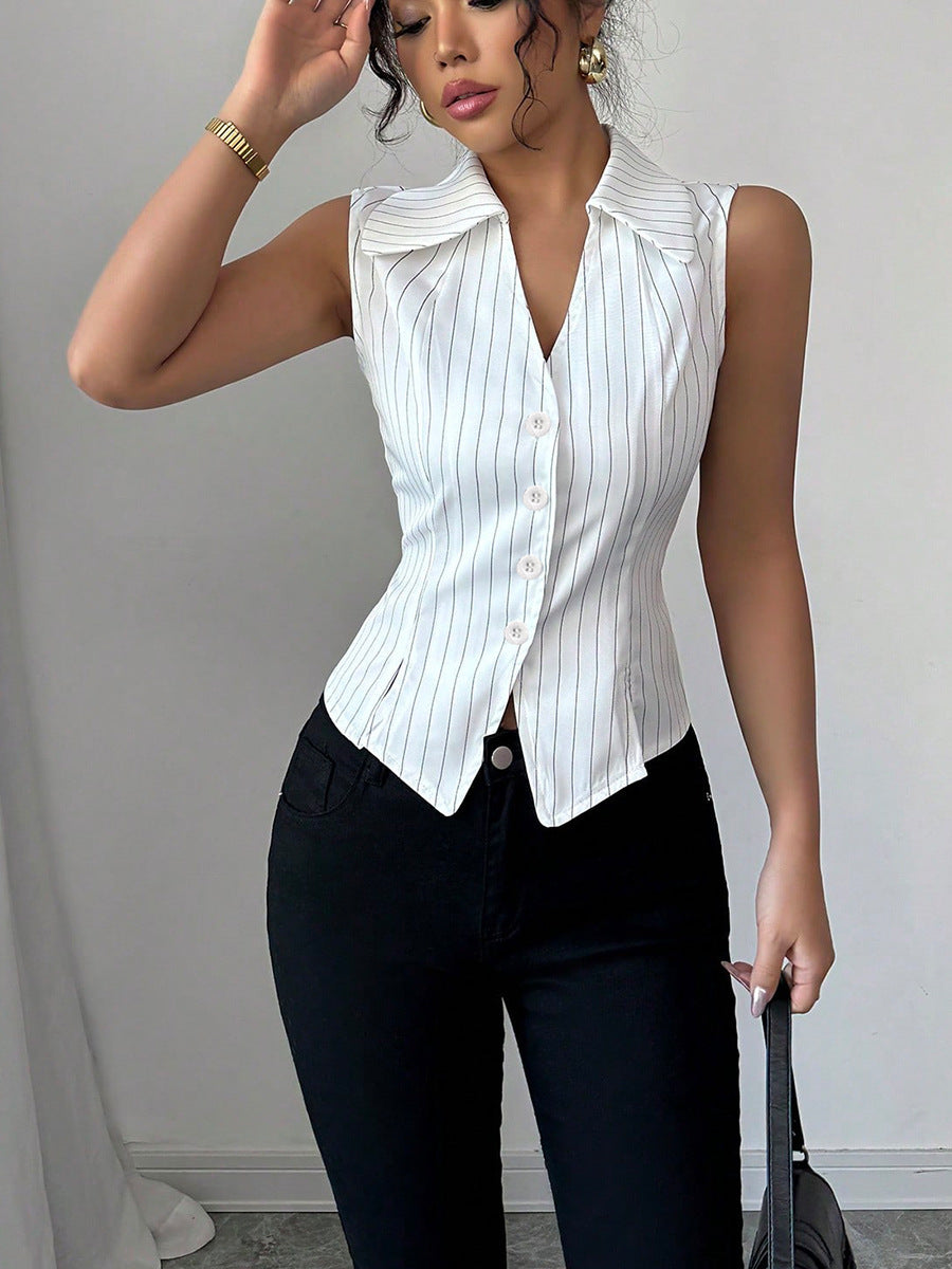 Striped Sleeveless Shirt