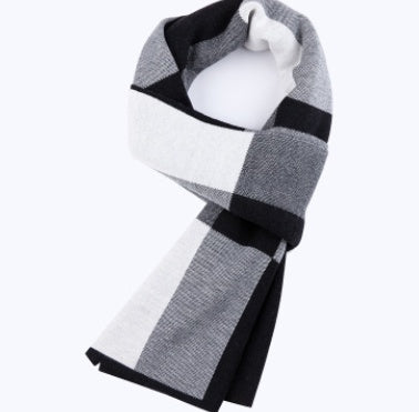 Men's Wool Plaid Scarf