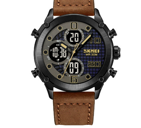 Outdoor Sports Men's Electronic Watch Dual Movement Multifunctional