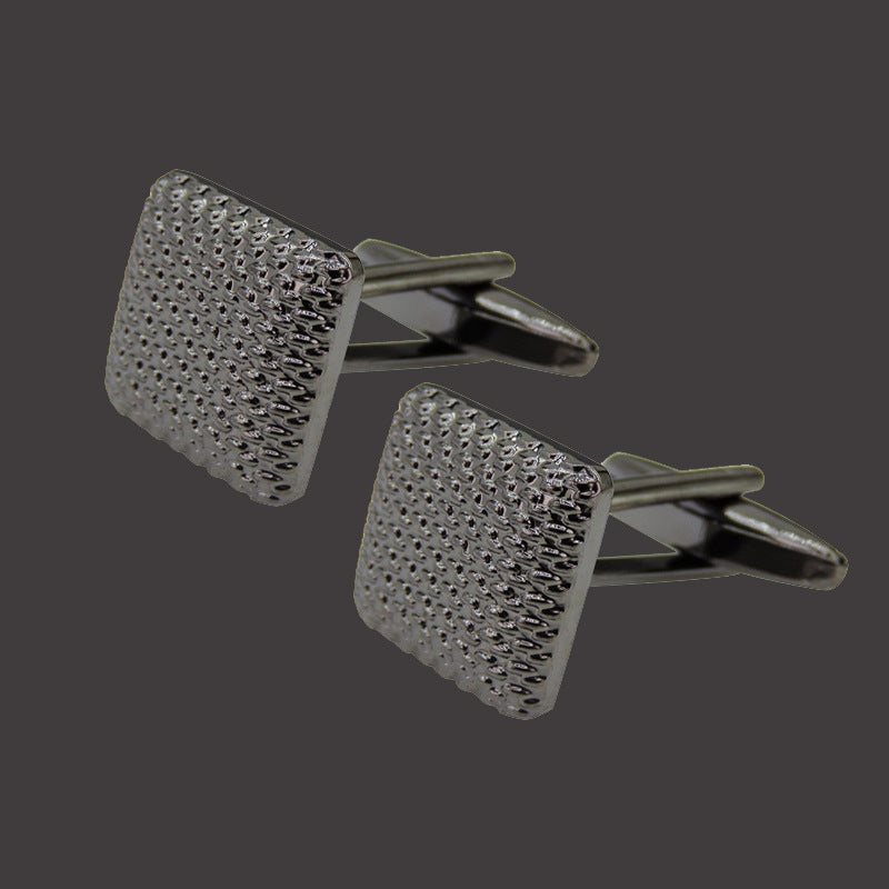 Copper Black Golden And Silver Laser Metal Cufflinks For Men