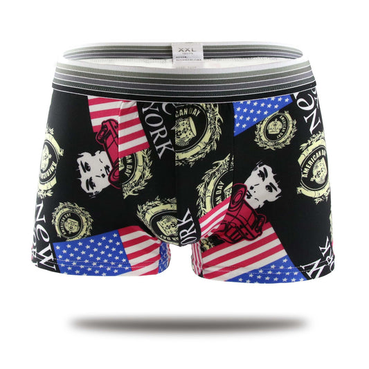 Men's Cartoon Mid-waist Boxer Briefs
