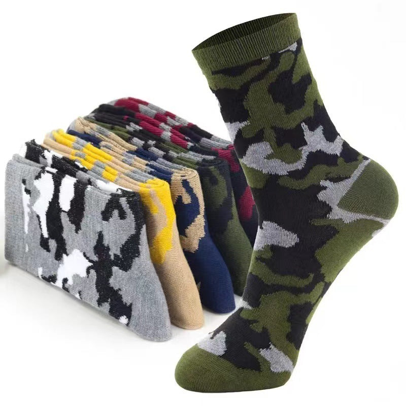Men's Camoflauge Polyester Cotton Tube Socks