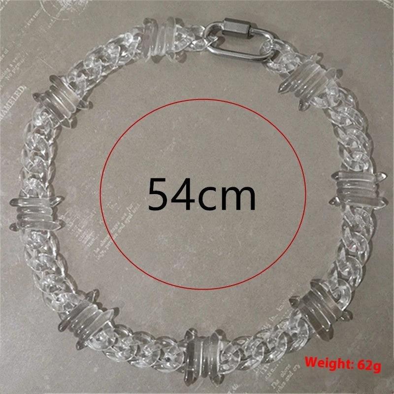 Metal Safety Buckle Chain Necklace For Men by GJG Denim