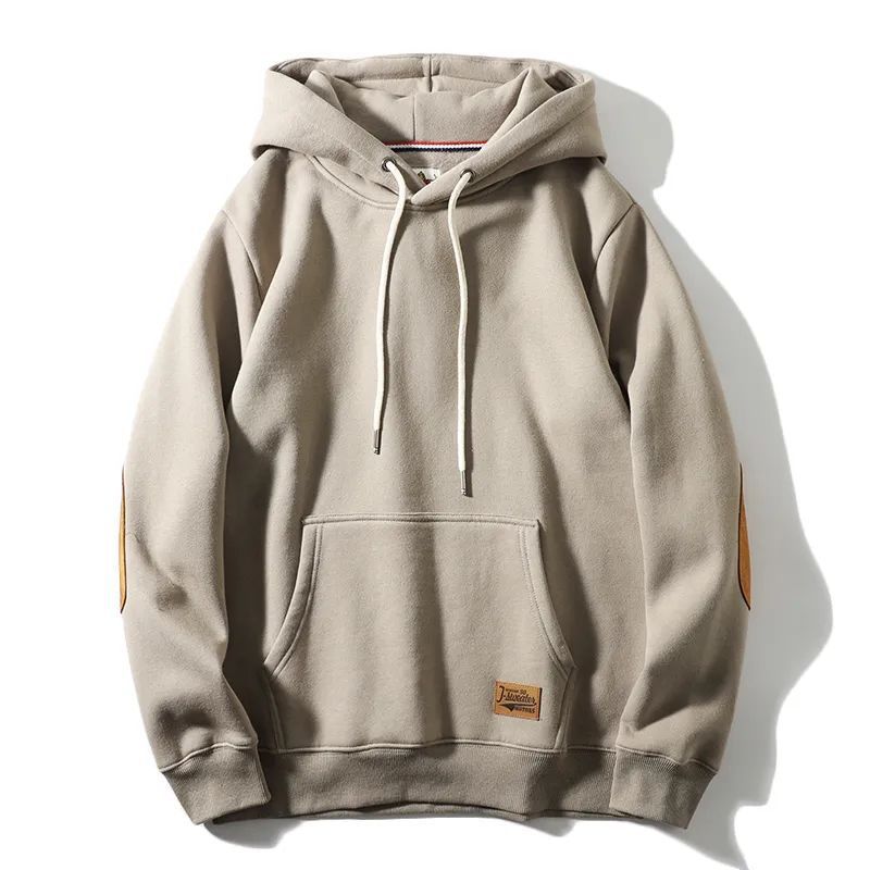 Men's Thick Warm Affixed Cloth Embroidered Hoodies