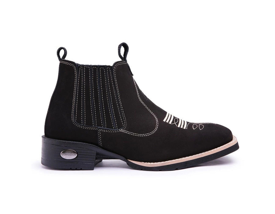 Men's Vintage Suede Flat Heel Round Toe Martin Boots
