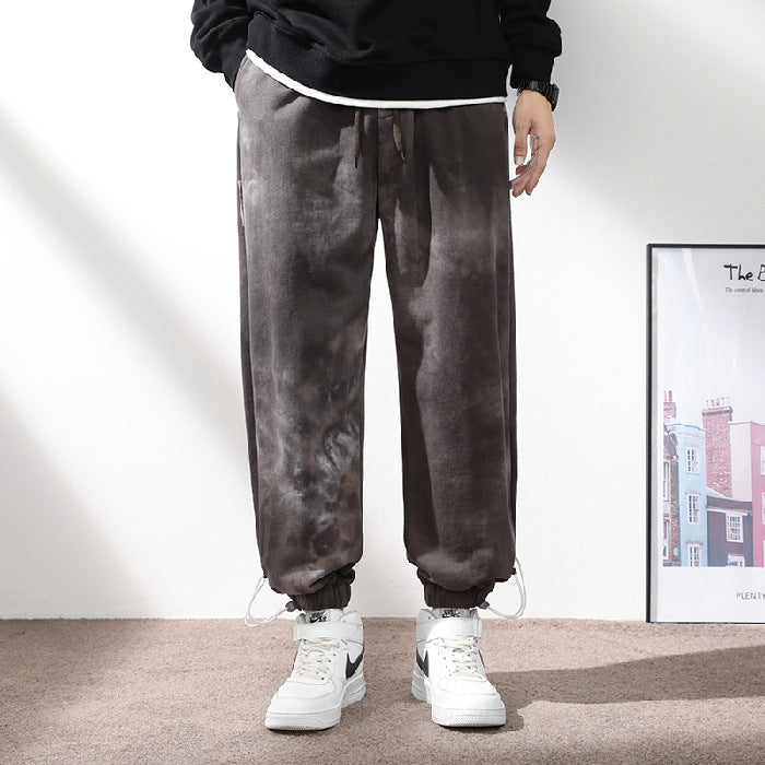 Men's Elastic Waist Drawstring Ankle-tied Sweatpants