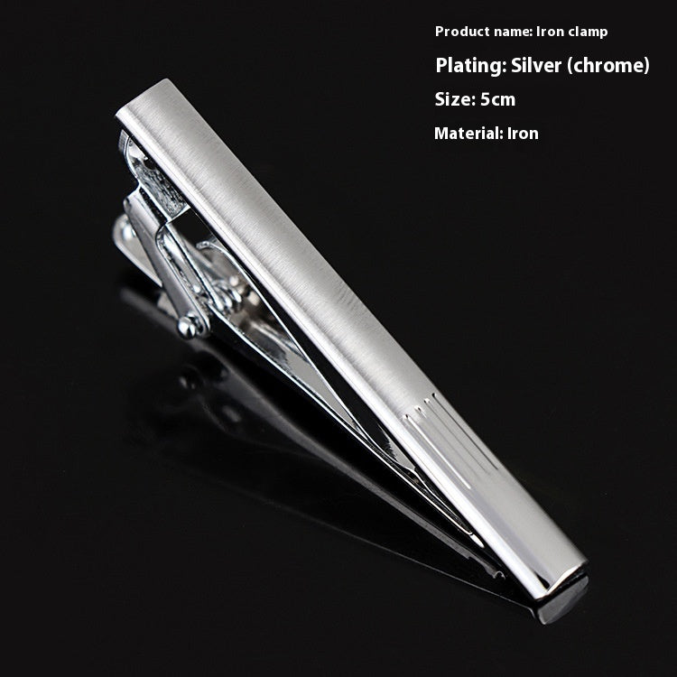Men's Business Silver Simple Fashion Short Tie Clip