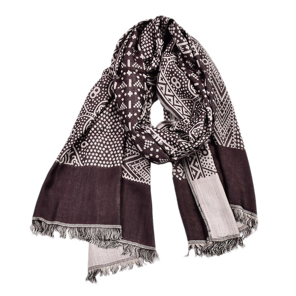 Men's Cotton And Linen Short Scarf