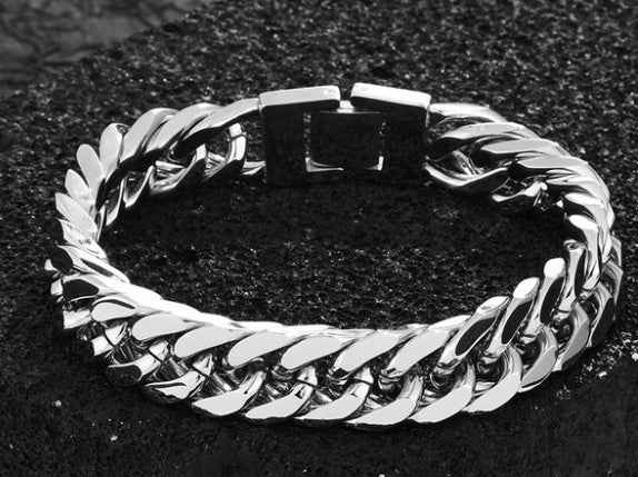 Titanium Steel Double Buckle Bracelet For Men