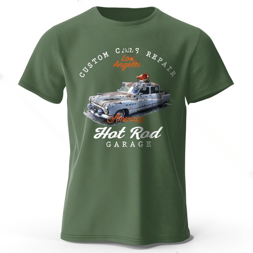 Car Club Patch Print Men's T-shirt