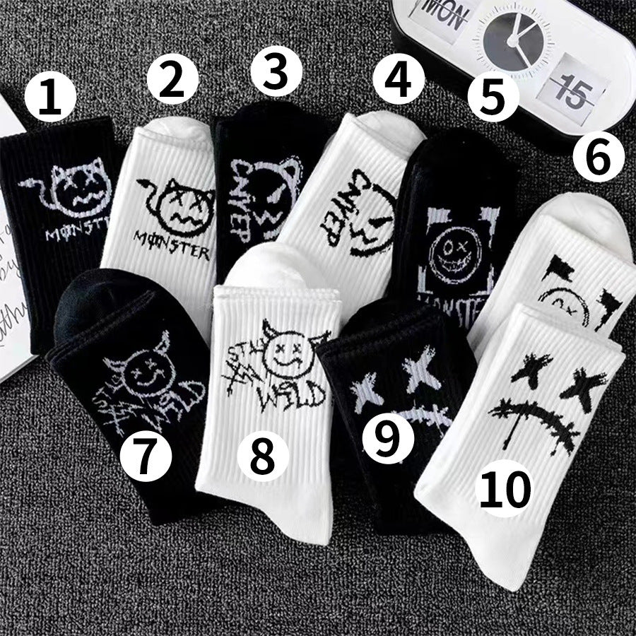 Men's Black And White Socks