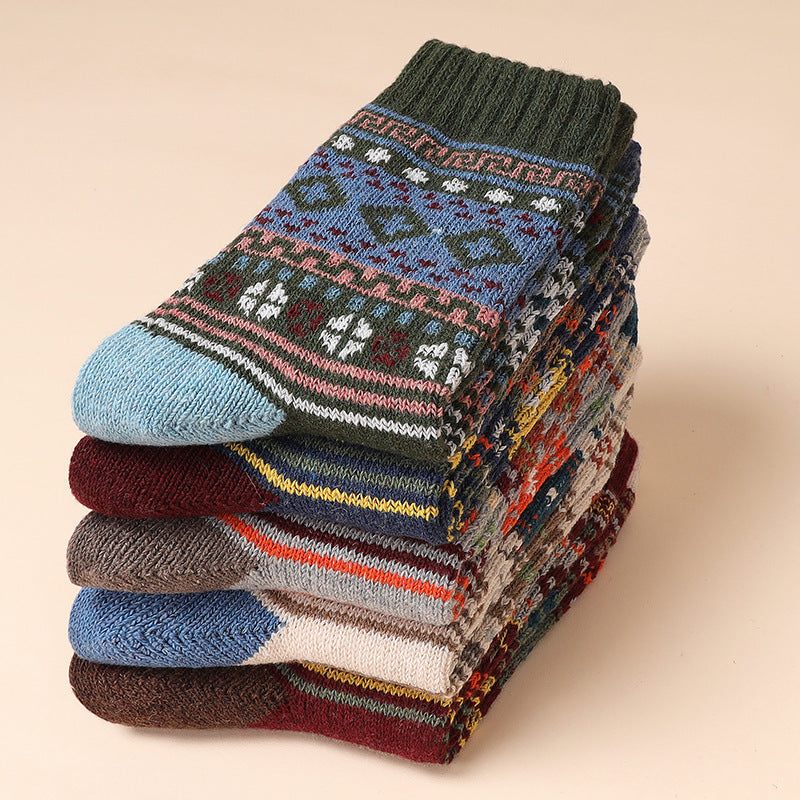 Men's 5-10 Pairs Retro Thick Socks