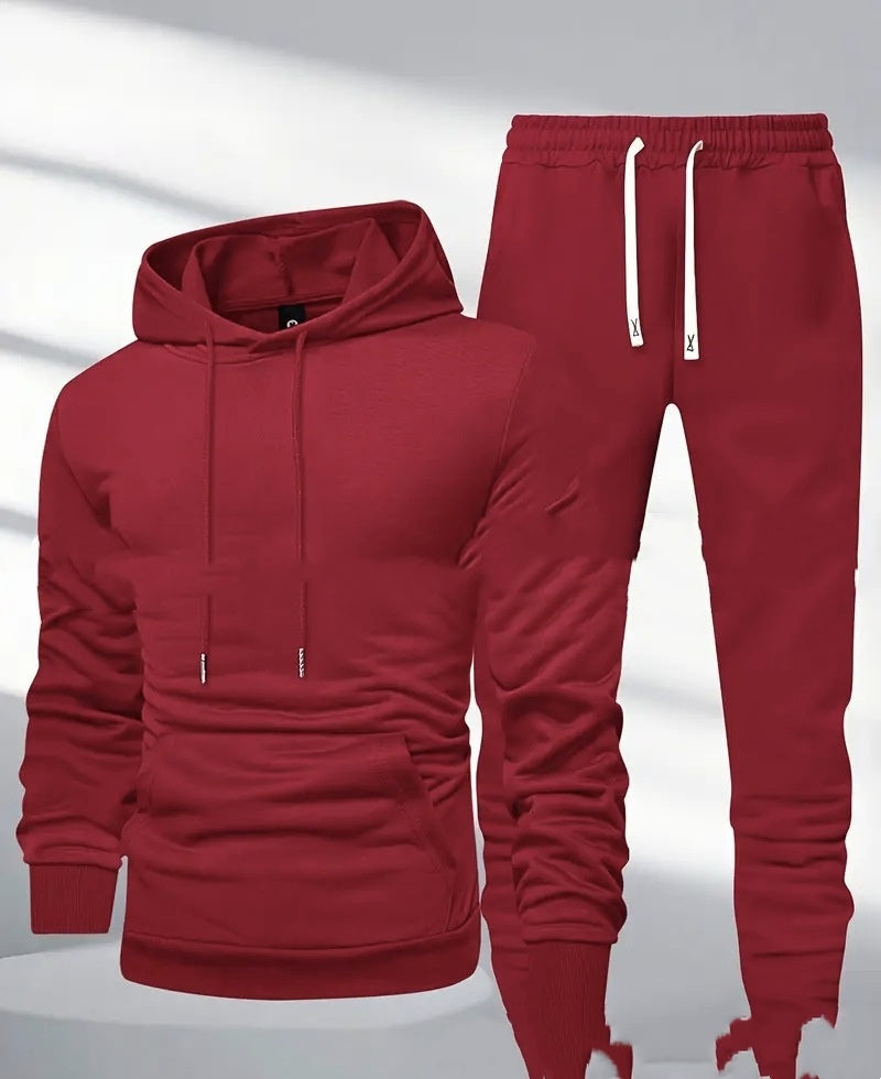 Men's Hooded Sweatshirt And Sweatpants Sports Suit