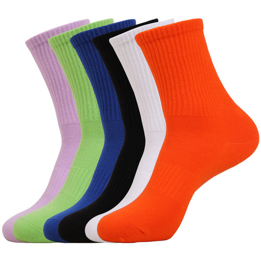 Men's Mid-calf Combed Cotton Athletic Sweat-absorbent Breathable High-pass Non-stuffy Socks