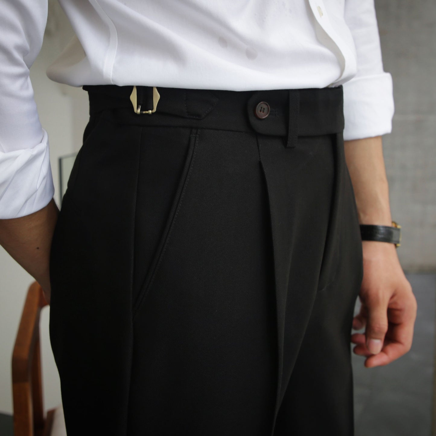 Men's High Waist Business Casual Straight-leg Pants