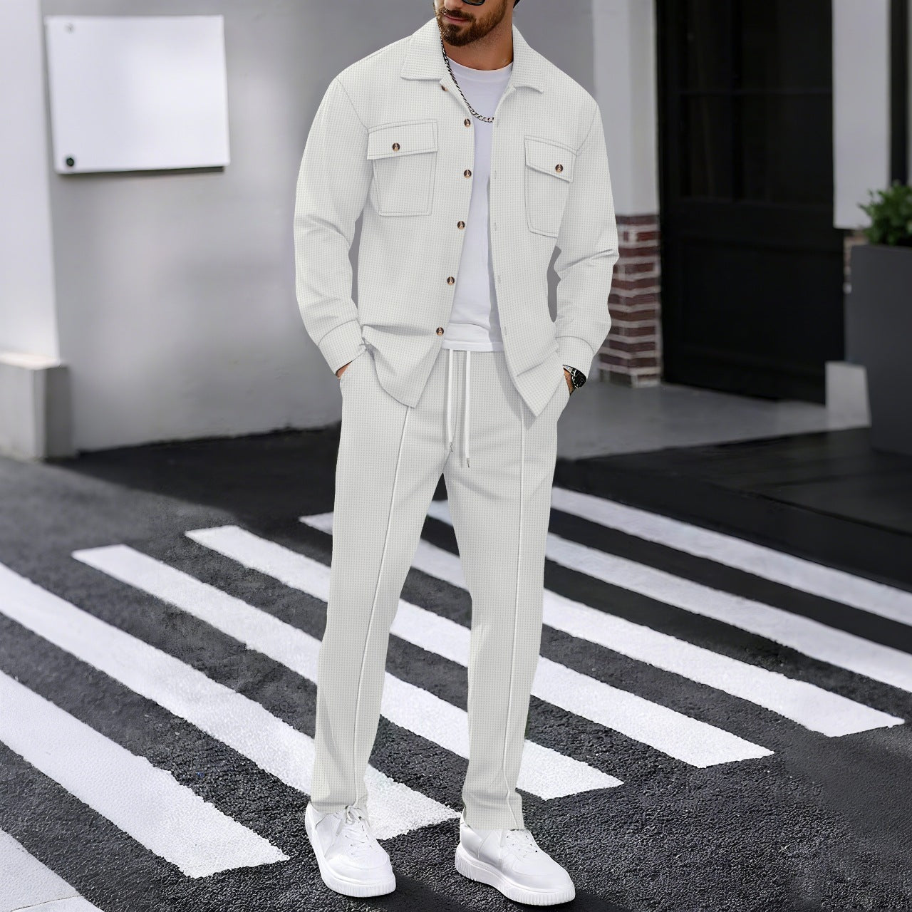 Long-sleeved Casual Men's Leisure Suit