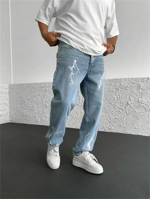 Men's Straight Loose Wide Leg Jeans