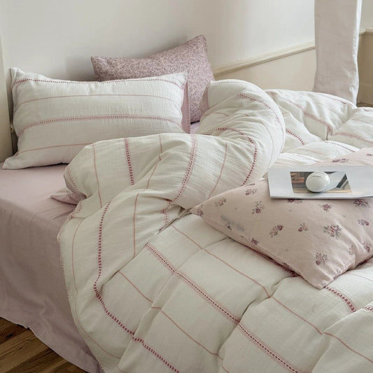 All-cotton Double-layer Gauze Duvet Cover Four-piece Set by GJG Denim