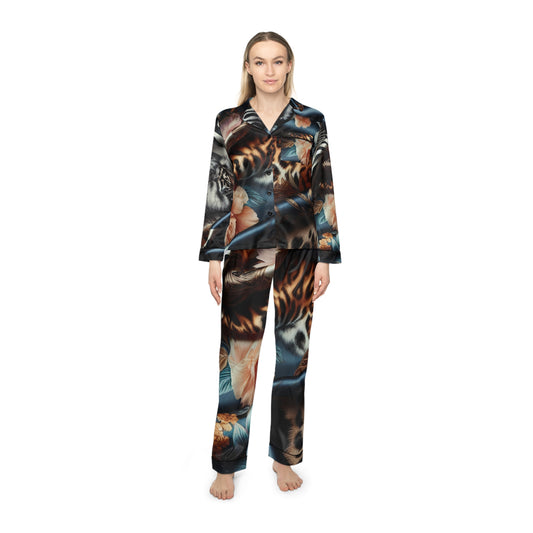 Luxurious Floral Satin Pajamas for Women, Cozy Nightwear, Loungewear Set, Perfect Gift for Birthdays, Anniversaries, Self-Care