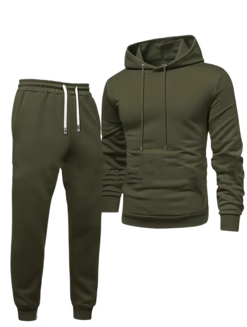 Men's Hooded Sweatshirt And Sweatpants Sports Suit