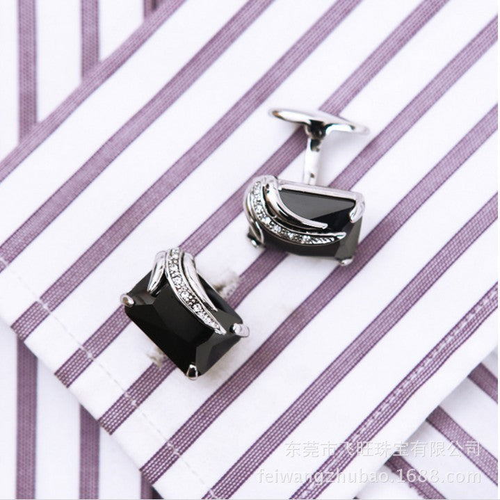 Angel Zircon Glass Crystal Cufflinks For Men