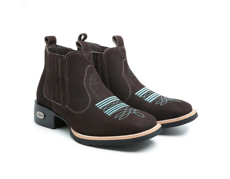 Men's Vintage Suede Flat Heel Round Toe Martin Boots