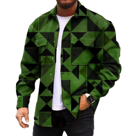 3D Digital Printing Coat Autumn Fashion Casual Men's Jacket