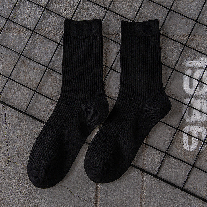 Men's Solid Color Sport Mid-calf Length Cotton Socks