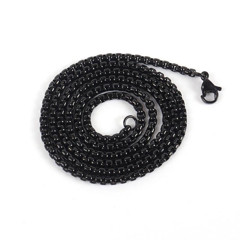 Men's Square Pearl Chain Necklace by GJG Denim