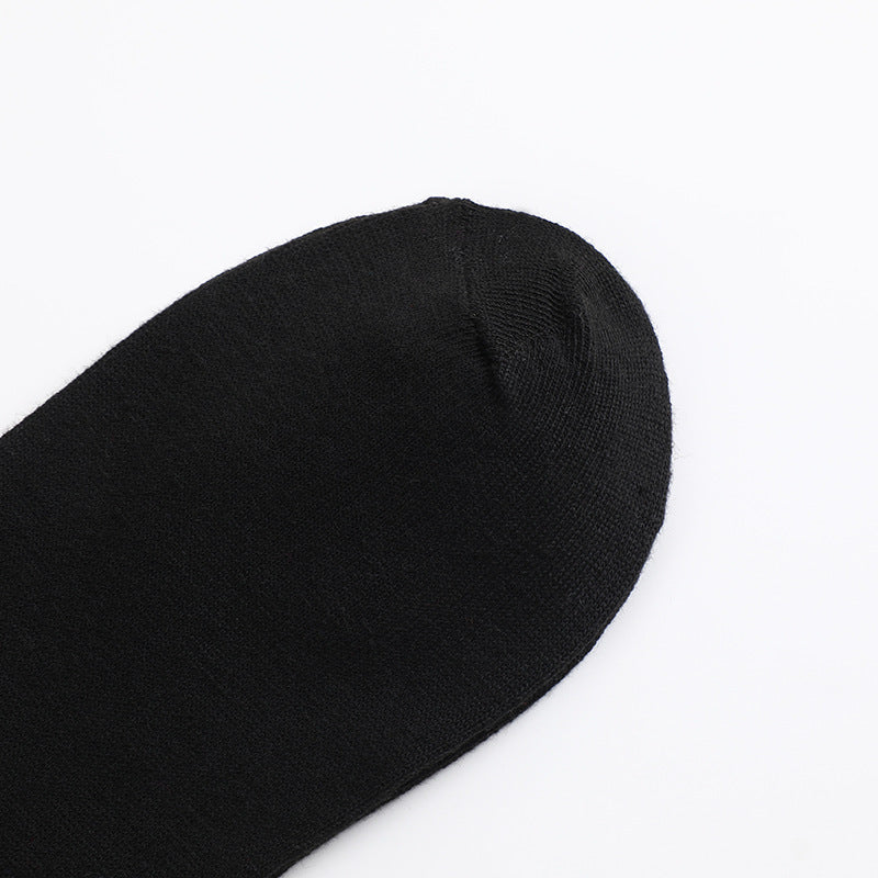 Black And White Five-pointed Star Tube Socks Breathable Sports Socks For Men