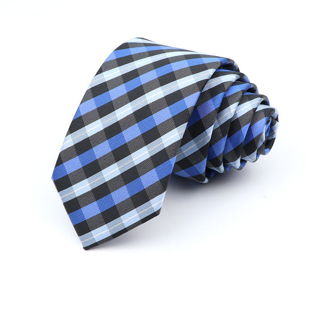 Men's 6cm Casual Ties Skinny Tie Fashion Polyester Plaid