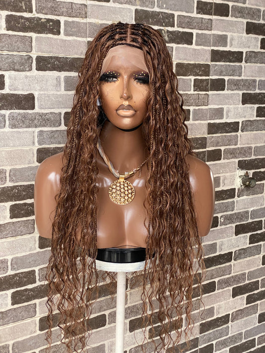Bohemian knotless custom color (100% humanhair curls) Tara