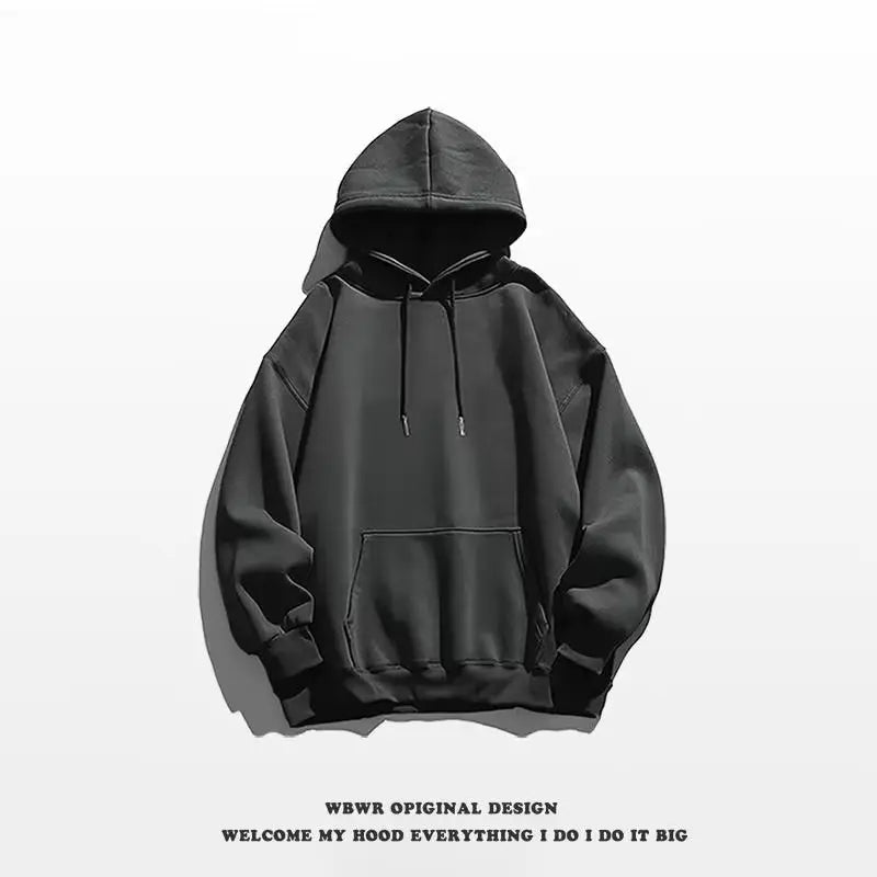 Men's Fashionable Solid Color Hooded sweatshirt by GJG Denim