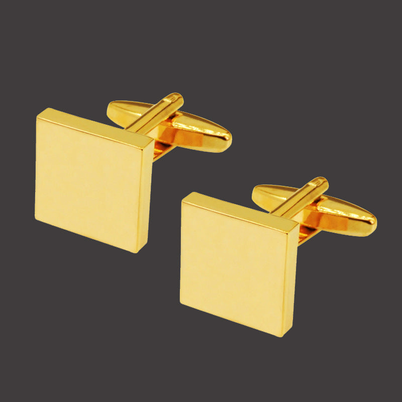 Copper Black Golden And Silver Laser Metal Cufflinks For Men