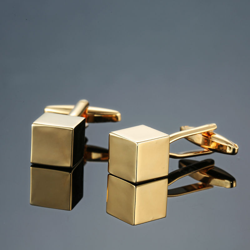 Copper Black Golden And Silver Laser Metal Cufflinks For Men