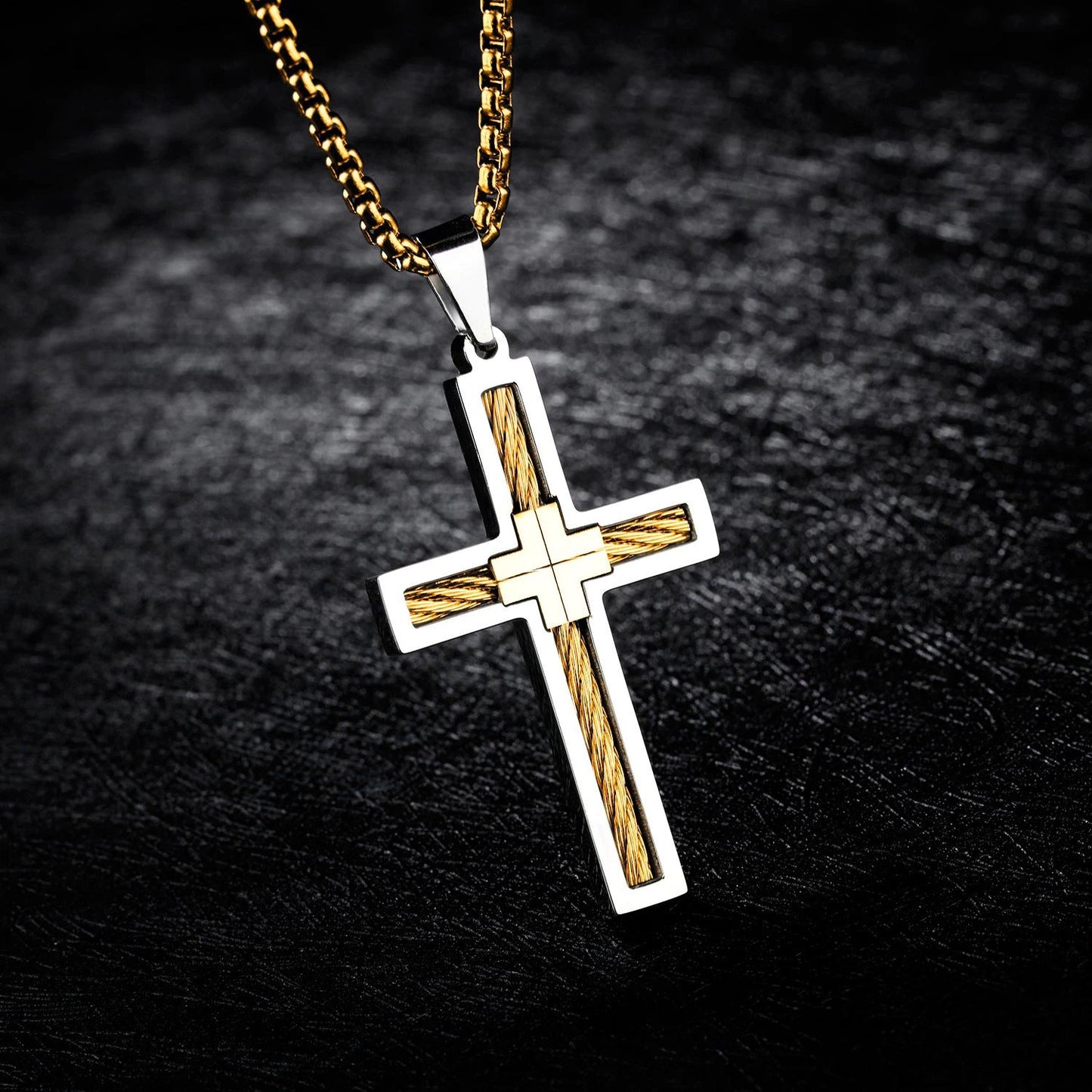 Cross Men's Necklace by GJG Denim
