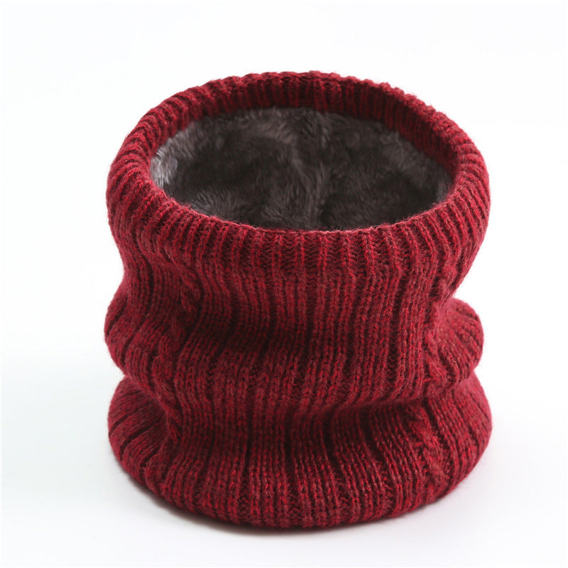 Men's Twist Wide Striped Fleece-lined Knitted Scarf