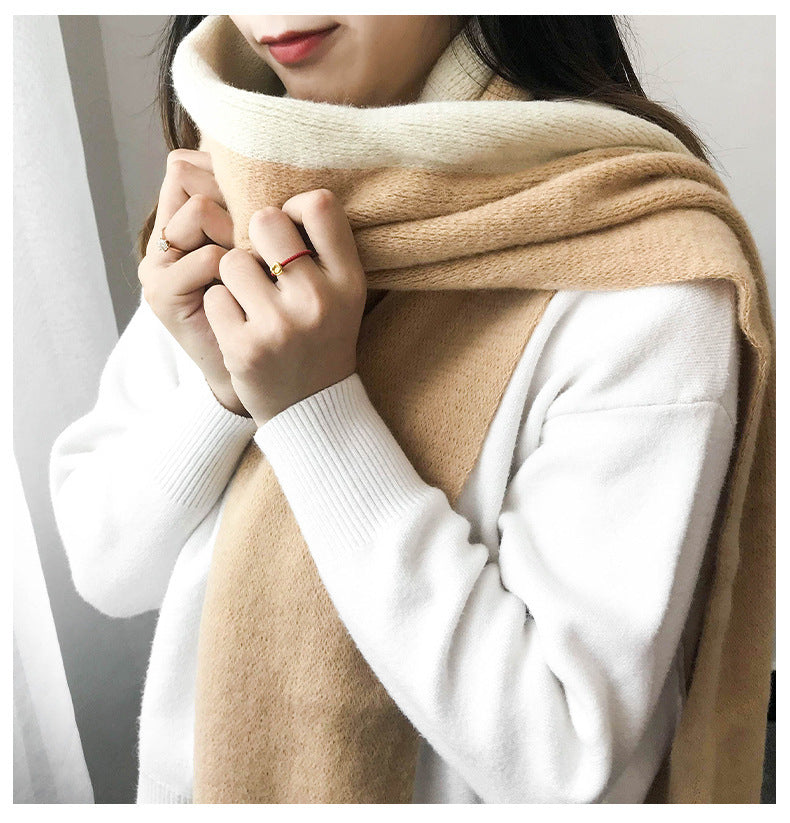 Men's Cashmere Color Matching Scarf
